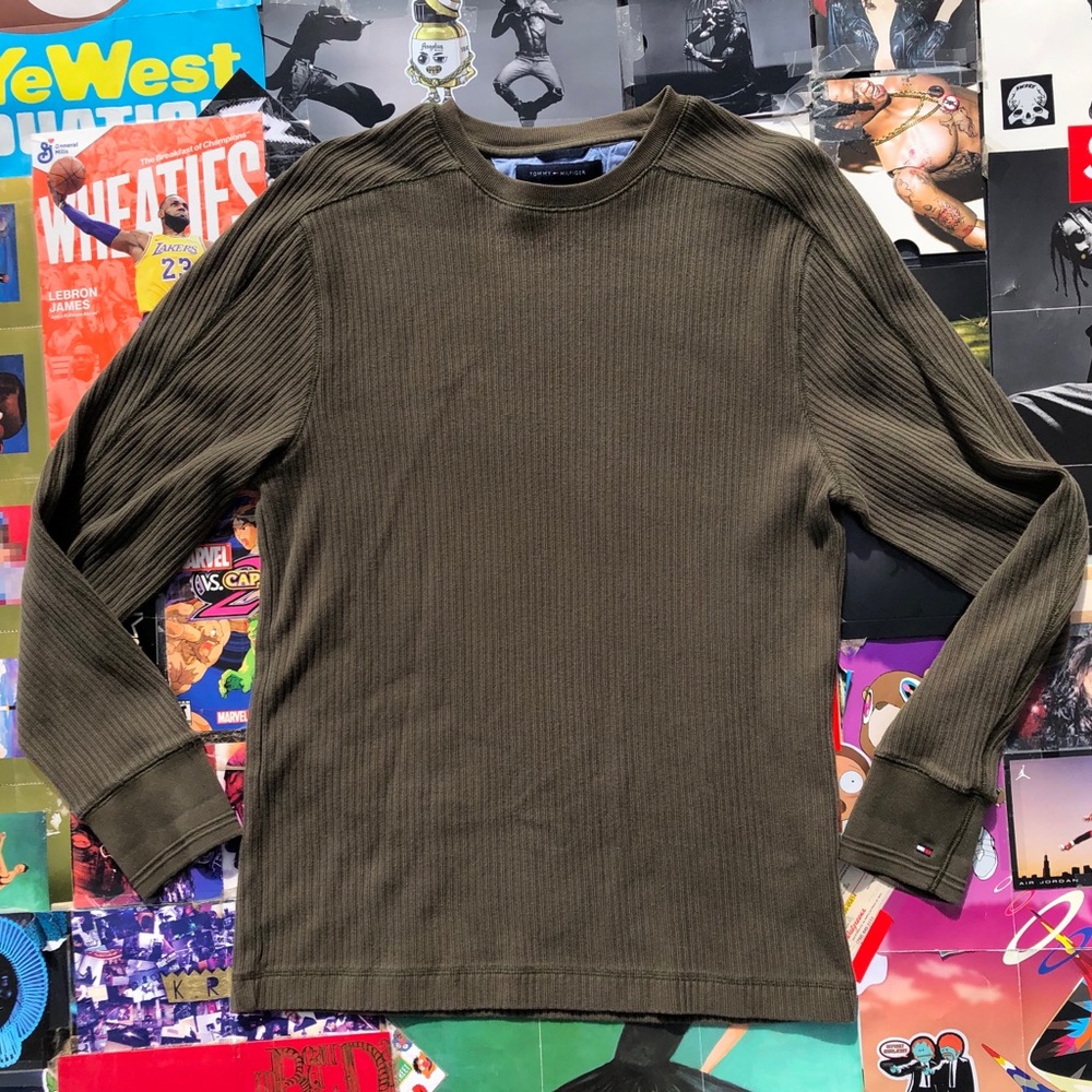 Tommy Hilfiger Olive Green knit sweater
